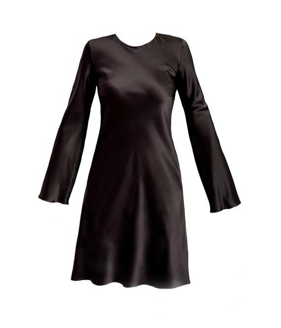 THEIA SILK-SATIN KNEE LENGTH DRESS